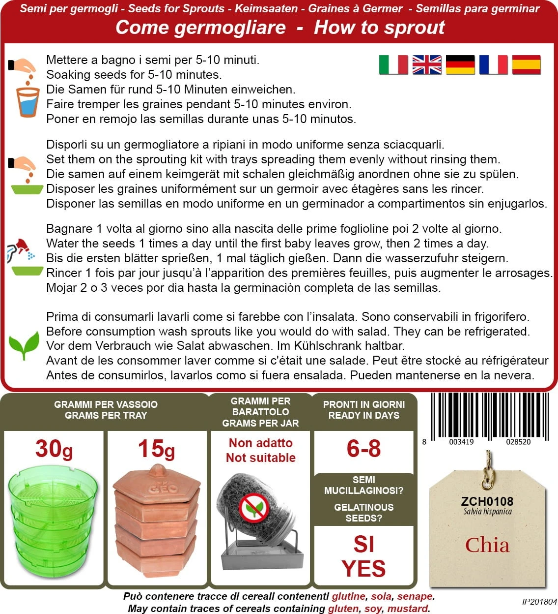 Bio Keimsprossen "Chia", 15 G 4 Bio Keimsprossen "Chia", 15 G – Bild 2