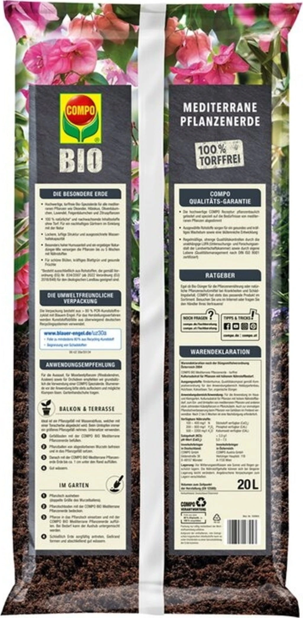 Compo BIO Mediterrane Pflanzenerde Torffrei, 20 L 4 Compo BIO Mediterrane Pflanzenerde Torffrei, 20 L – Bild 2