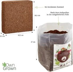 Kokoserde Quellblock 10 L -Windcom Geschaft own grown kokoserde quellblock 10 l 1682370 de