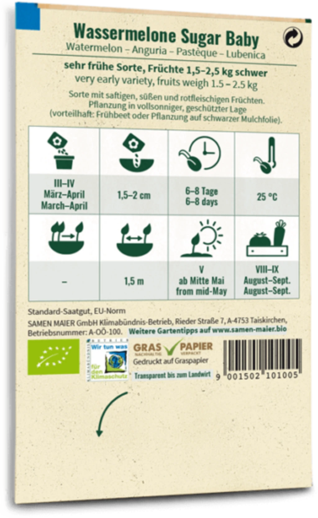 Bio Wassermelone "Sugar Baby" 3 Bio Wassermelone "Sugar Baby"