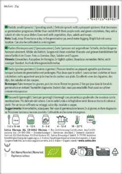 Bio Keimsprossen "Radies" -Windcom Geschaft sativa bio keimsprossen radies 1683195 de