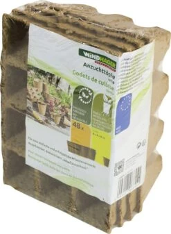 Windhager Anzucht-Töpfe 4 Cm Eckig, 48 Stück